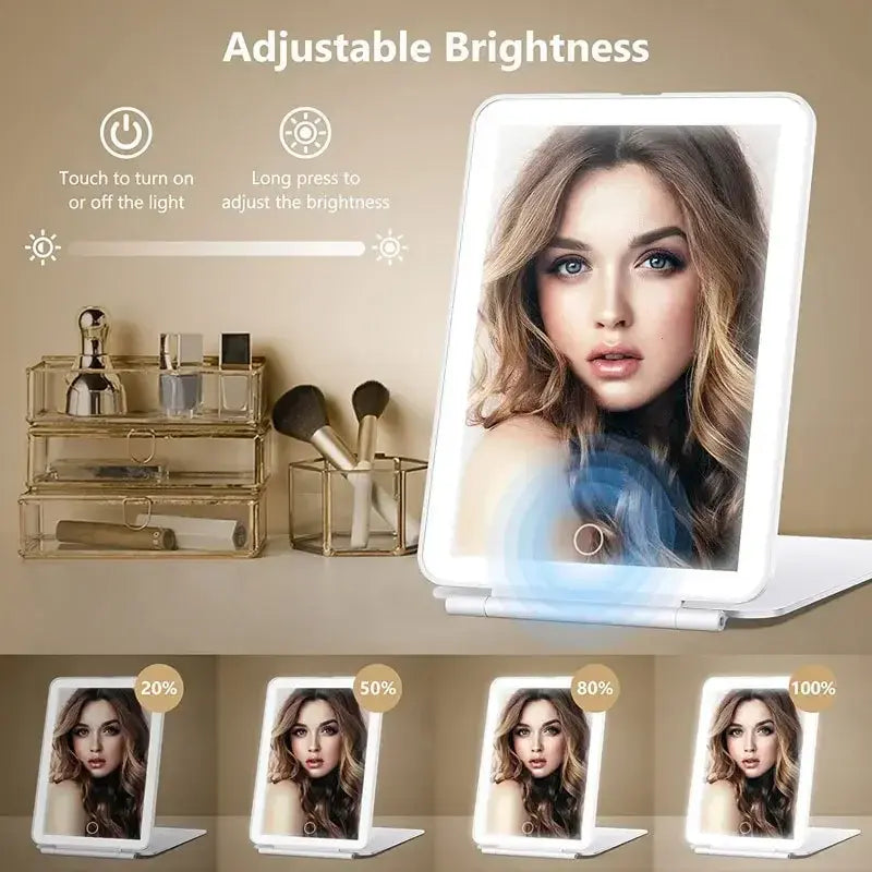 IlluminateFold USB travel mirror 3 colors